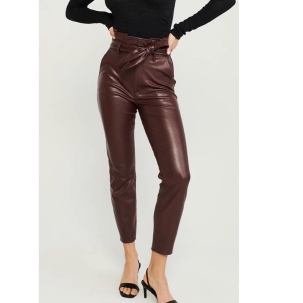 Abercrombie and Fitch High Rise Leather Pants